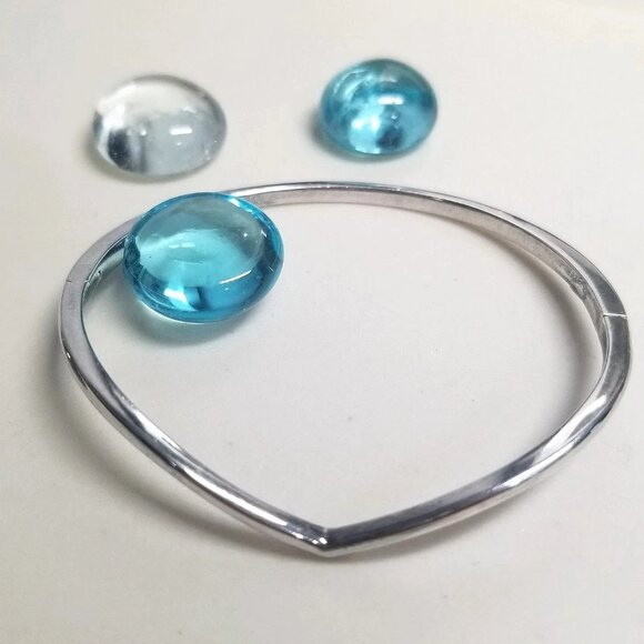 Authentic Pandora Wishbone Bangle Sterling Silver Smooth Bangle Size 1 - Picture 3 of 6